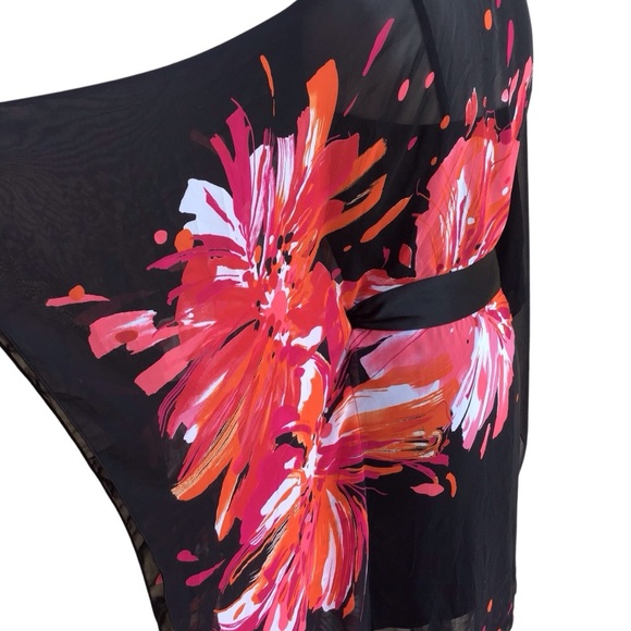 Bisou Bisou Floral Kimono Tank Dress Size Small - Picture 9 of 10